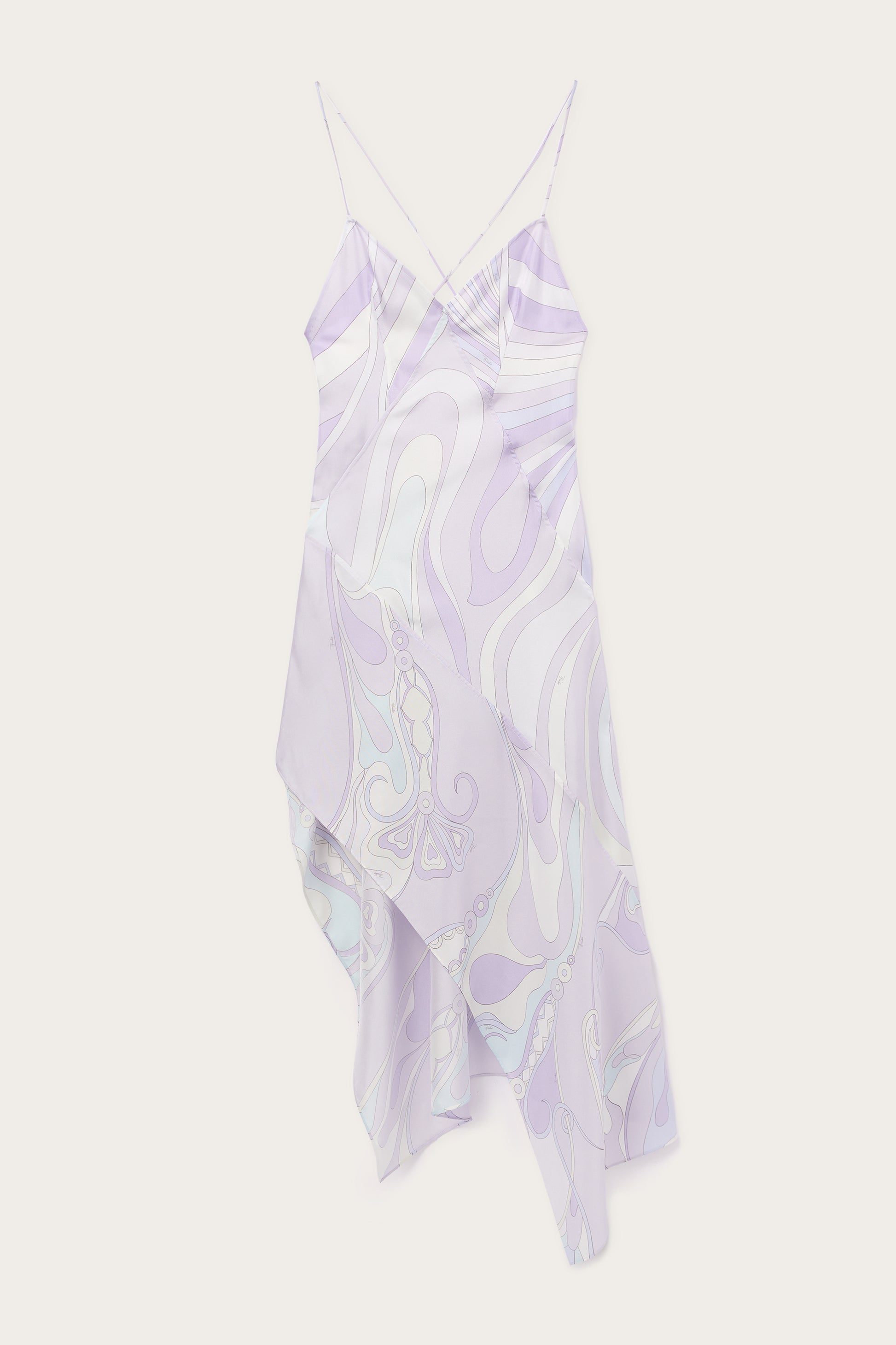 pucci slip dress Emilio Pucci Iride-print Silk Twill Midi Dress
