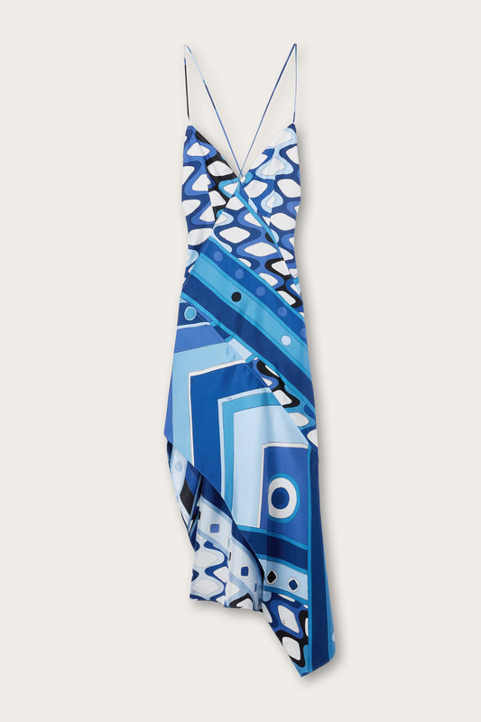 Vivara Print Long Silk Dress