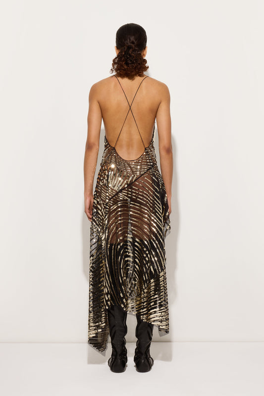 Embroidered Tulle Dress