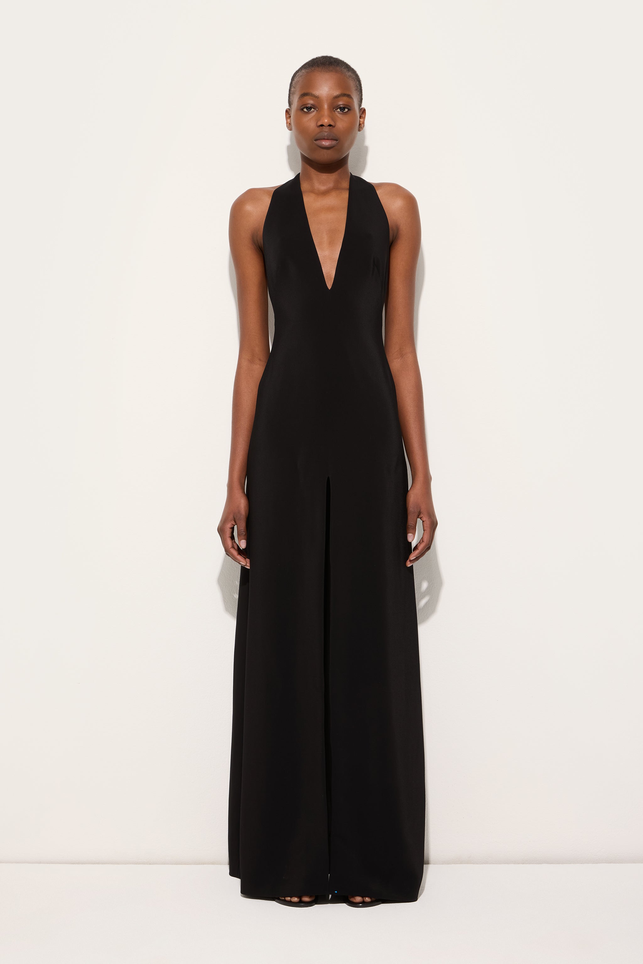 Long Dress with V-Neck and Slit – PUCCI