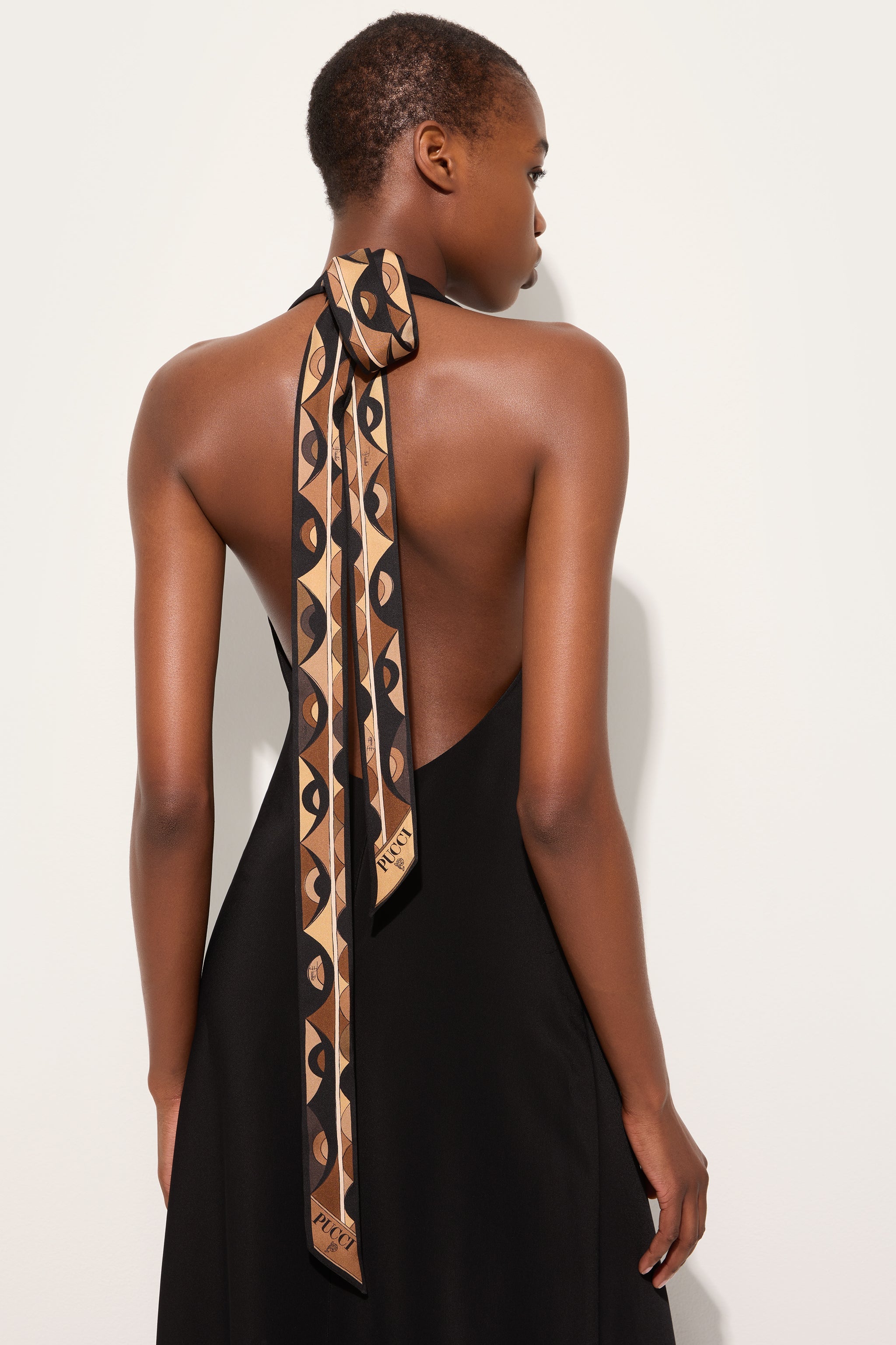 Long Dress with V-Neck and Slit – PUCCI