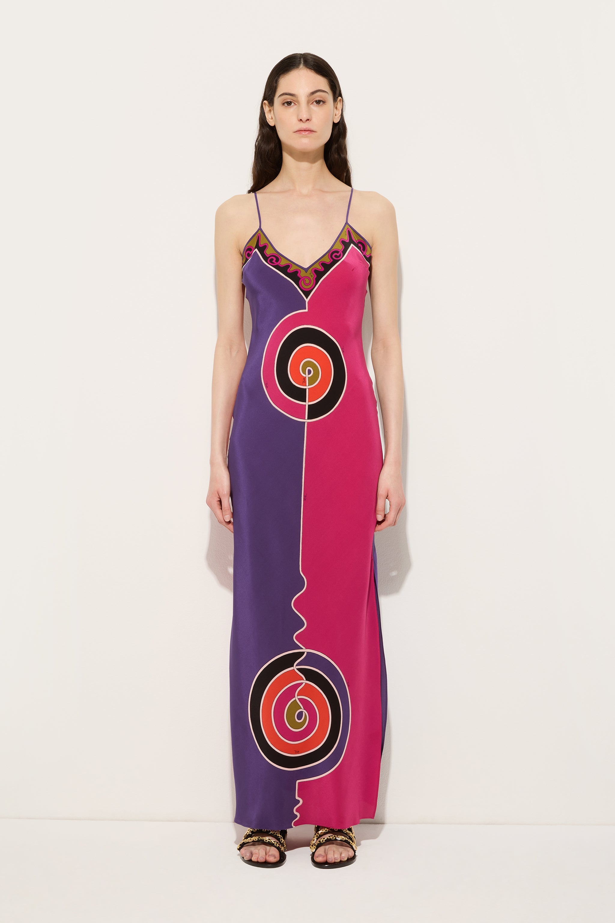 pucciです。 PUCCI Orchidee silk slip dress by Pucci - Pickle