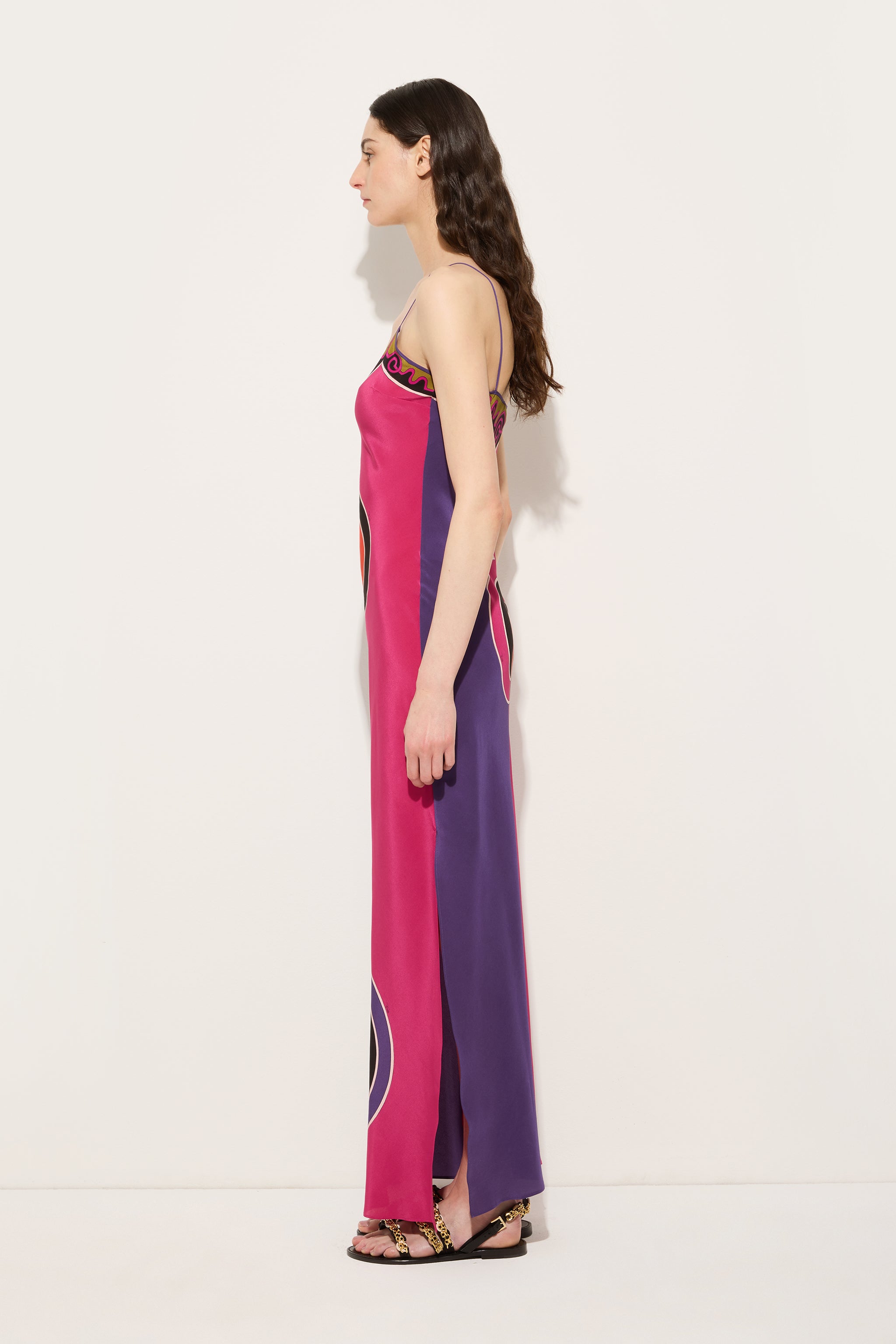 pucciです。 PUCCI Orchidee silk slip dress by Pucci - Pickle
