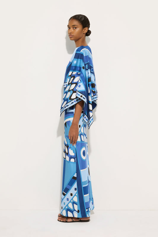 Vivara Print Dress with Silk Shawl