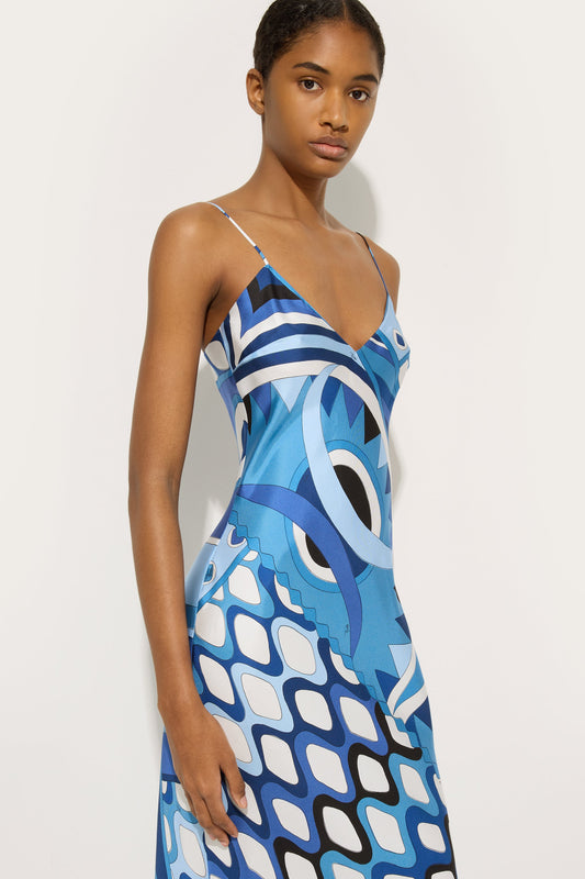 Vivara Print Dress with Silk Shawl