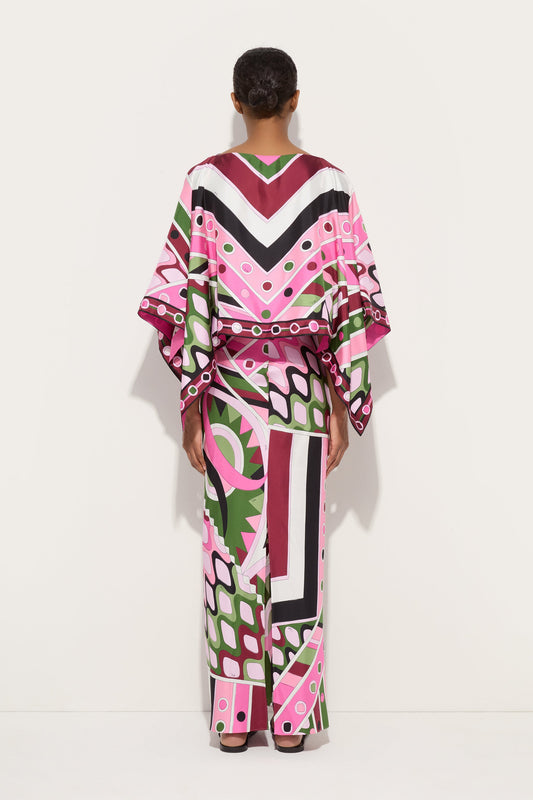 Vivara Print Dress with Silk Shawl