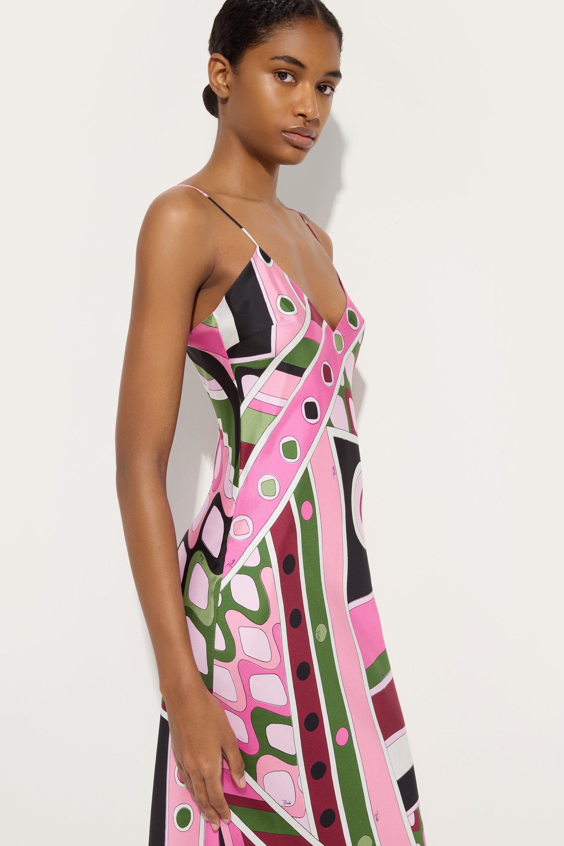pucci vivara mini dress Vivara silk twill minidress in multicoloured - Pucci