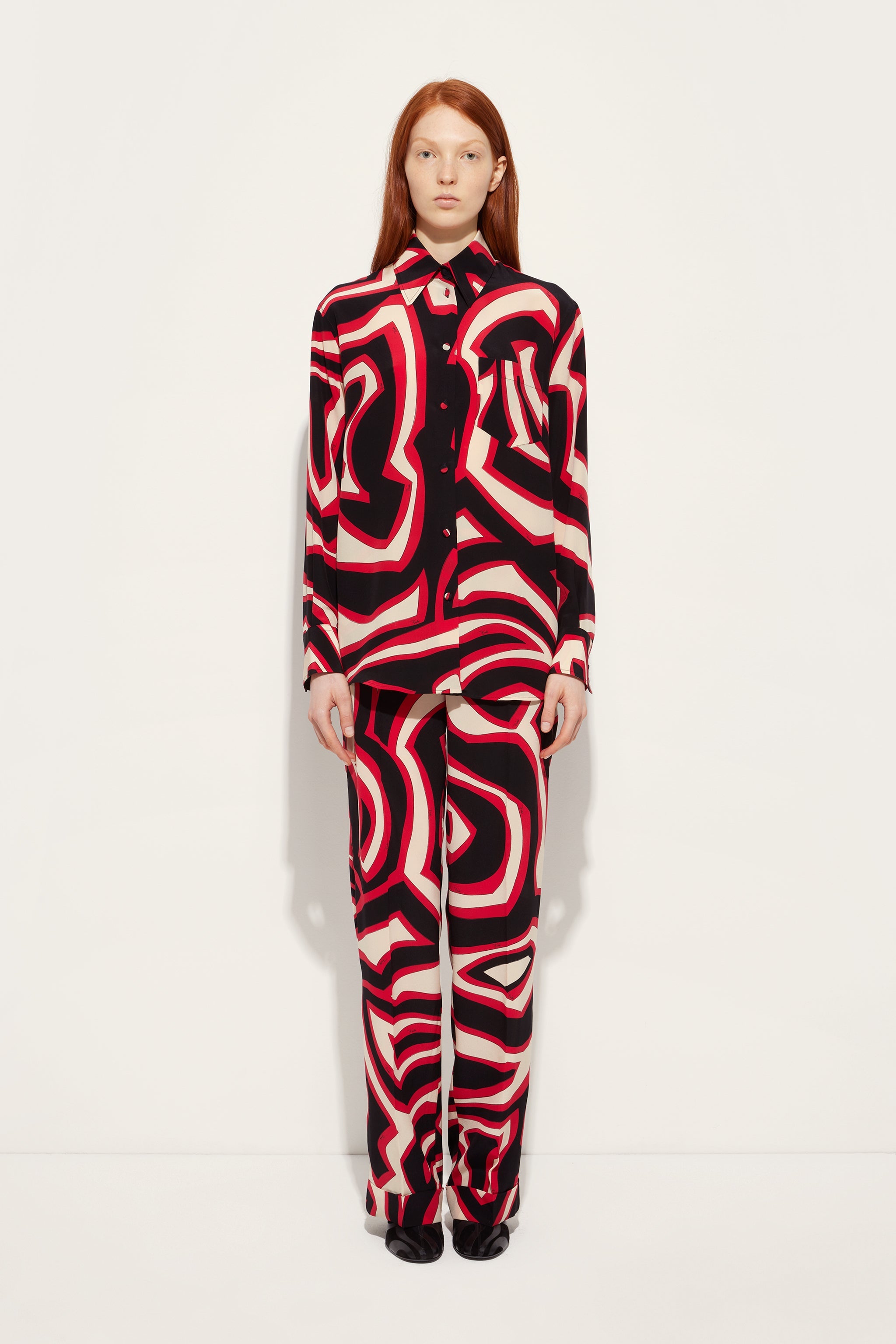 Labirinto Print Silk Twill Shirt – PUCCI