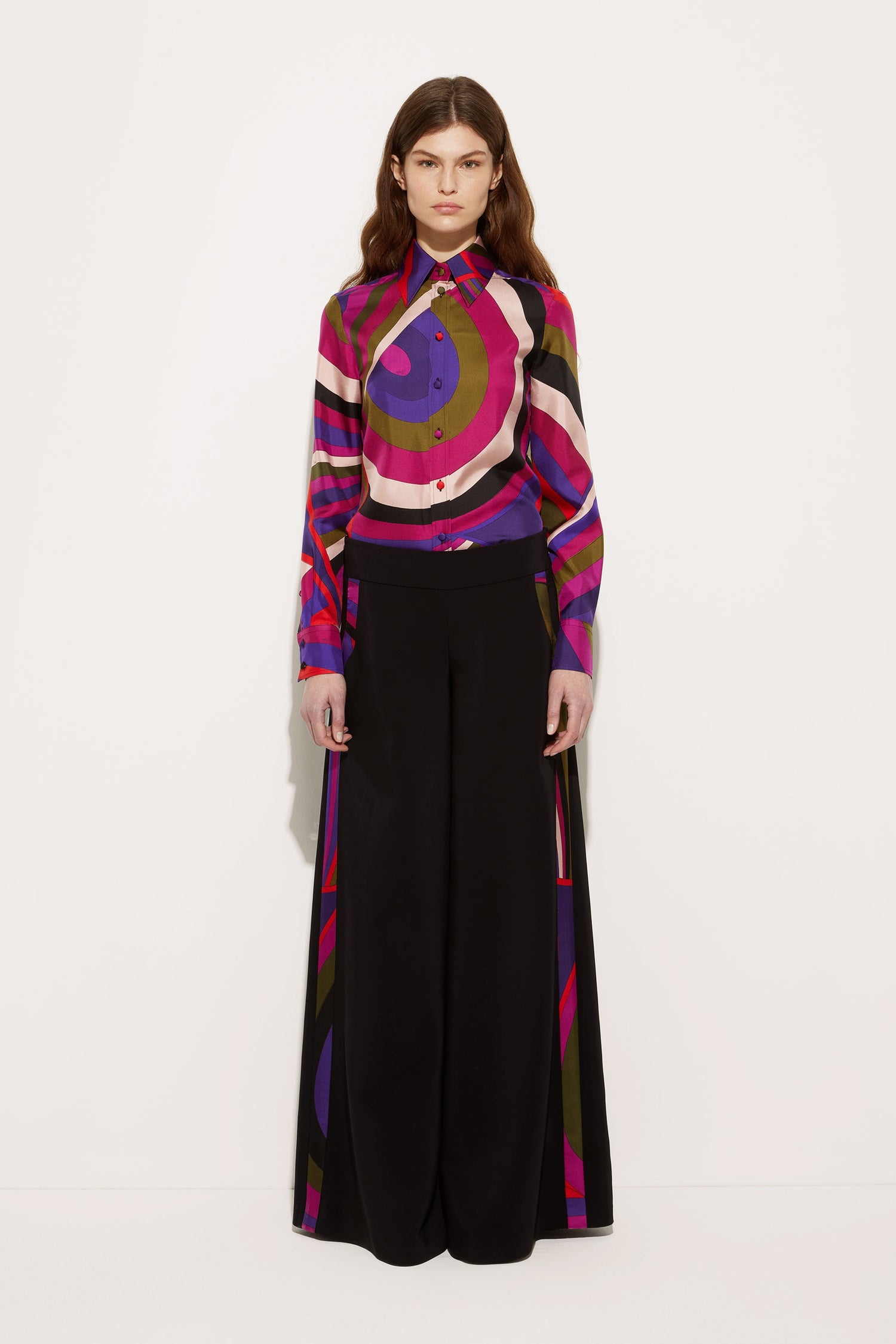 Iride Print Silk Twill Shirt