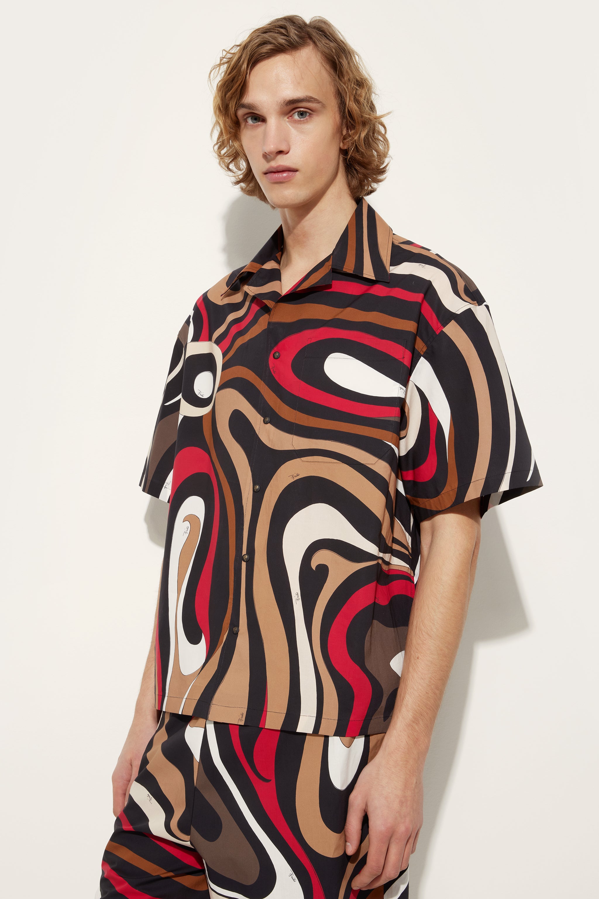 Marmo Print Bowling Shirt – PUCCI Online Store