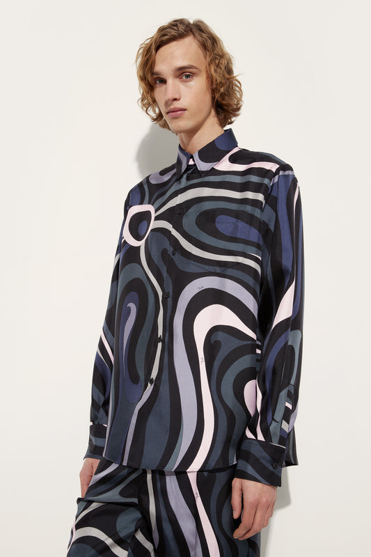 Camicia in Stampa Marmo