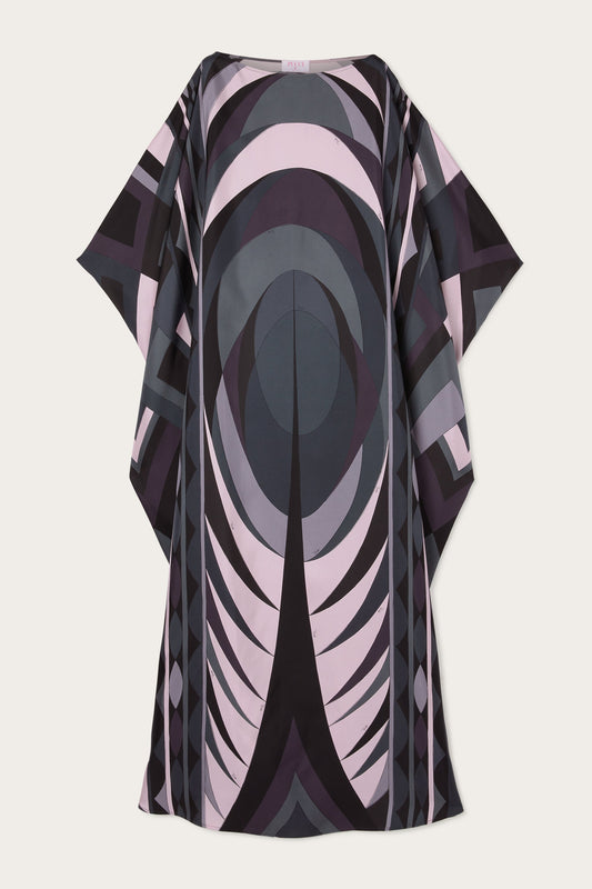 Volute Print Long Kaftan