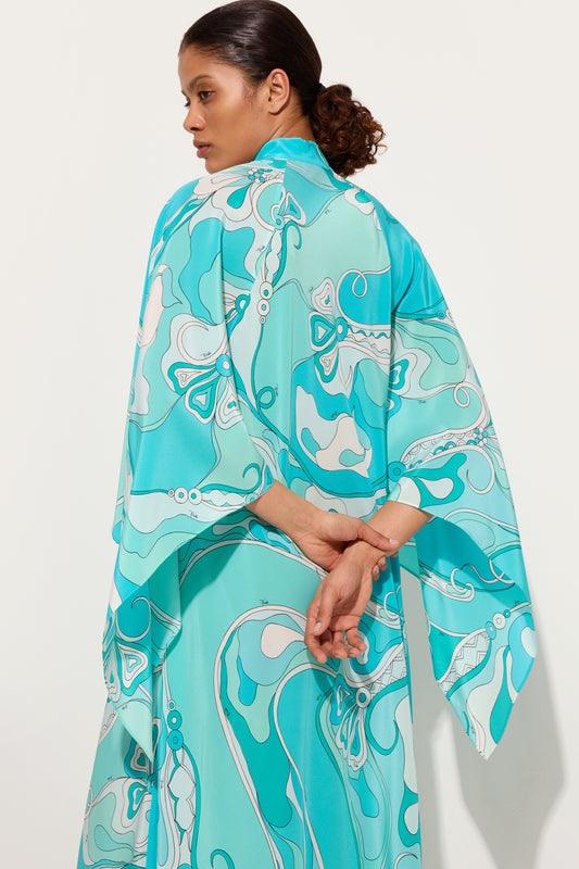Orchidee Print Long Kaftan