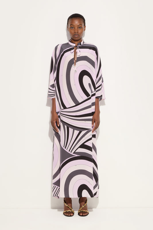 Iride Print Long Kaftan