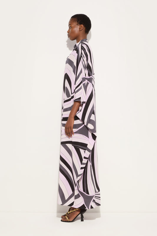 Iride Print Long Kaftan