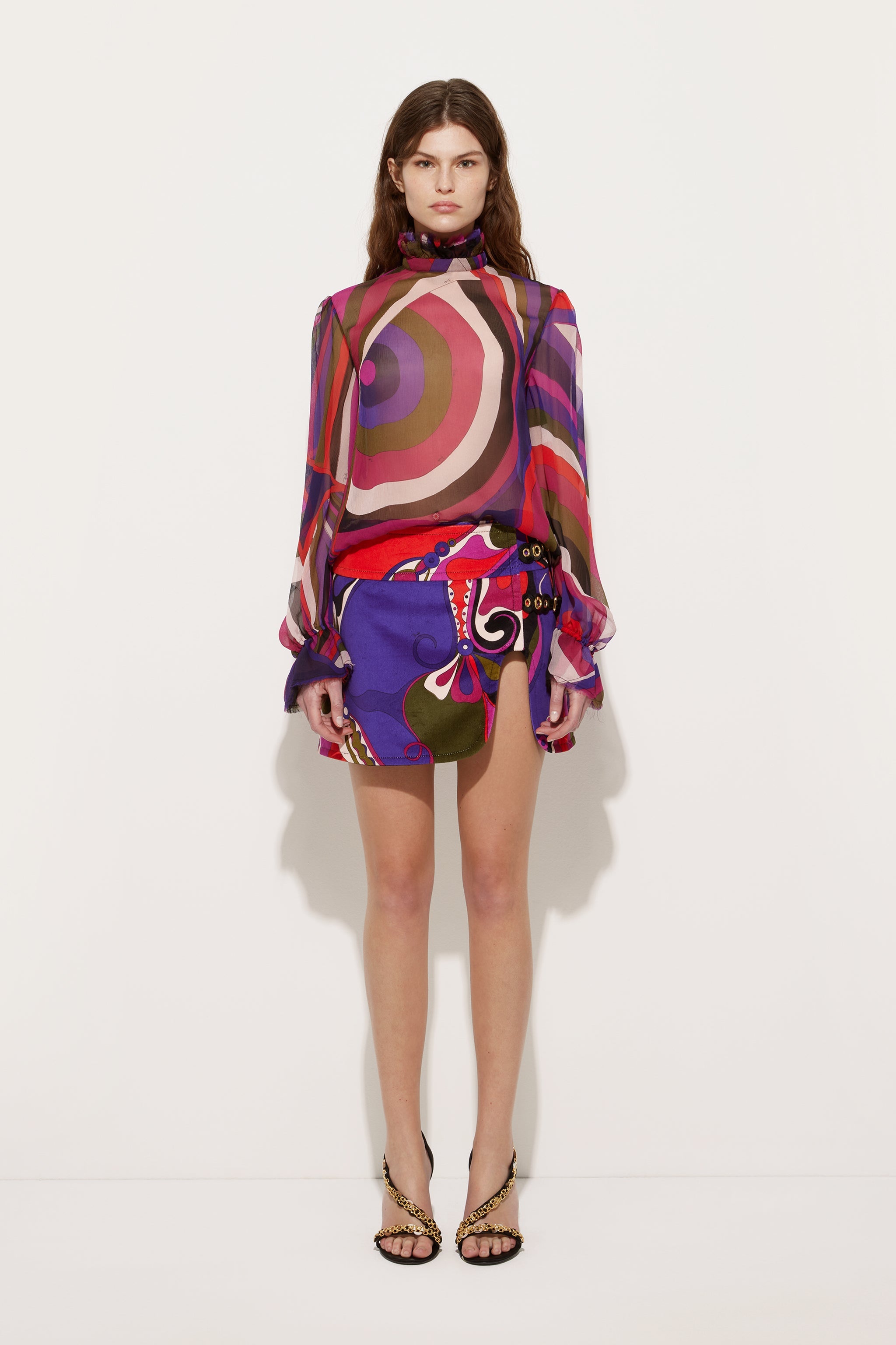 トップス NEW made in ITALY EMILIO PUCCI tops Pucci top: geometric print top & more prints | Pucci