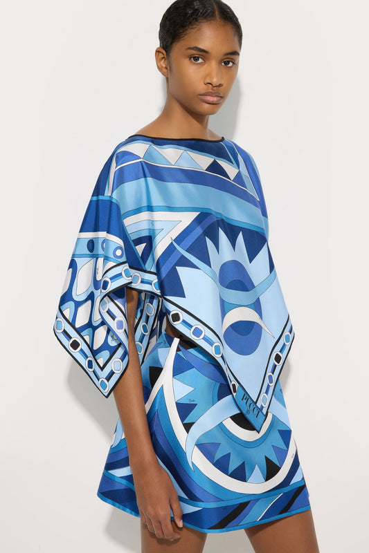 Blusa a Mantella in Stampa Vivara