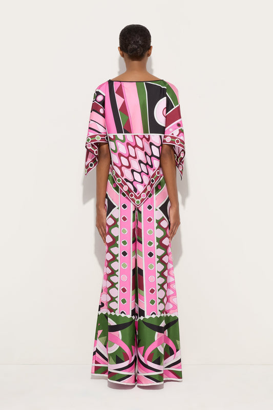 Blusa a Mantella in Stampa Vivara