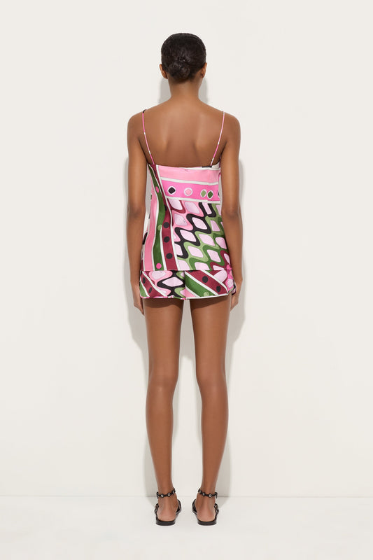 Vivara Print Silk Shorts
