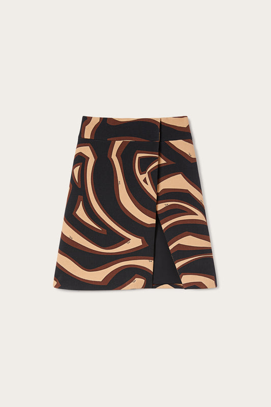 Labirinto Print Midi Skirt