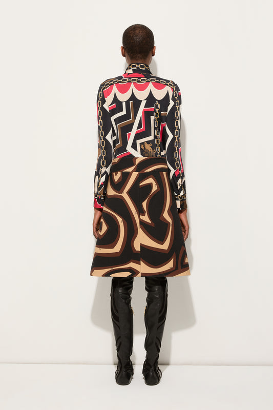 Labirinto Print Midi Skirt