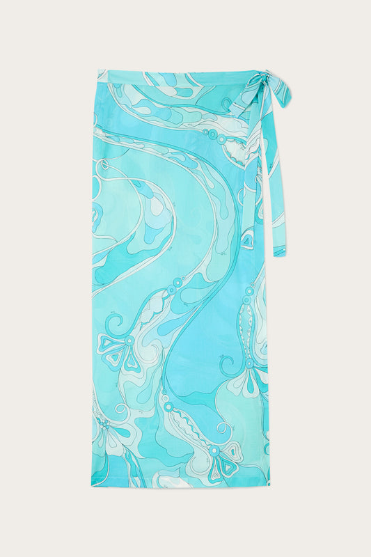 Orchidee Print Pareo Skirt