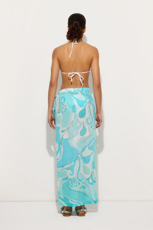 Orchidee Print Pareo Skirt