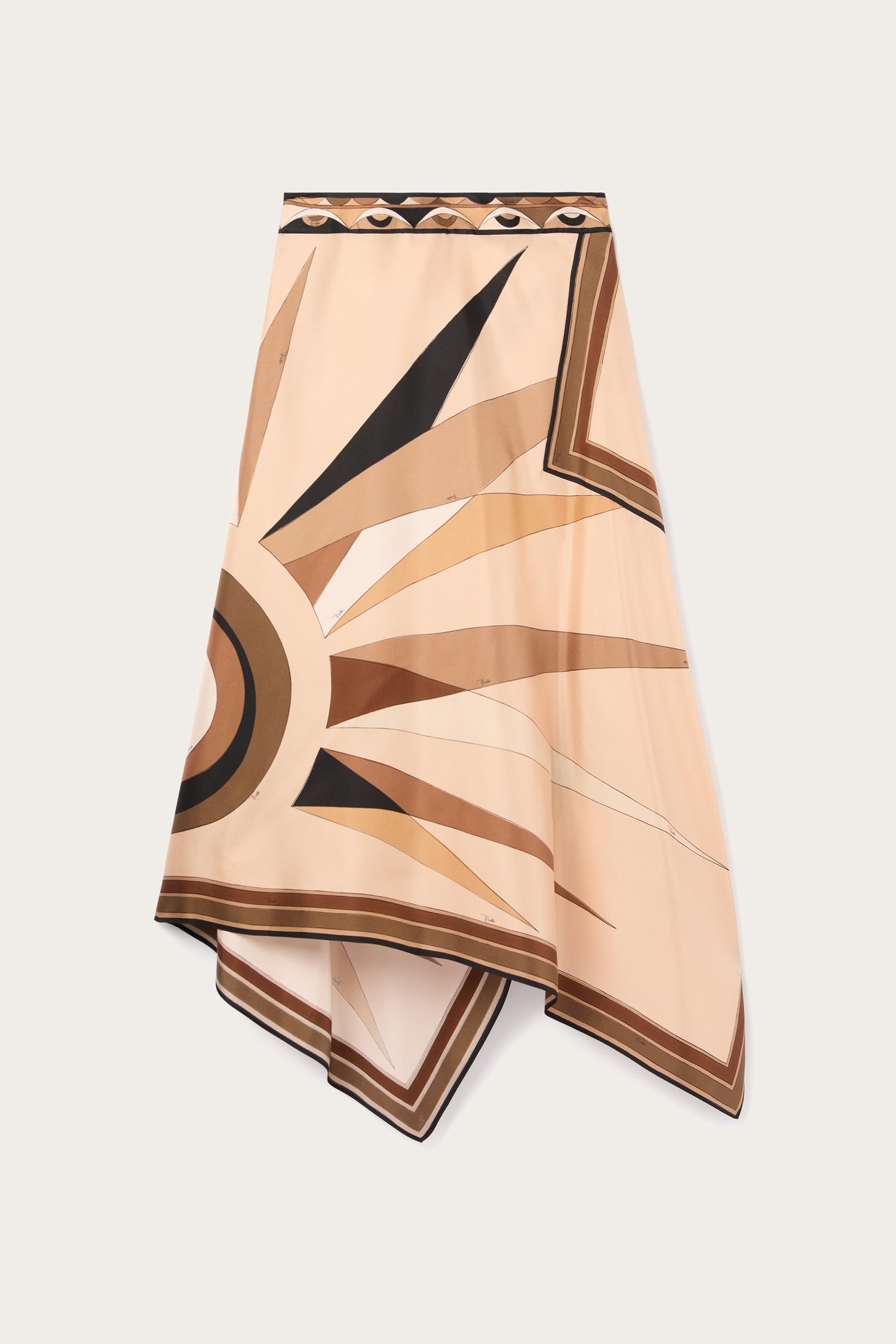 Hawaii Print Asymmetrical Skirt