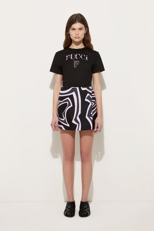 T-shirt in Cotone con Logo Pucci