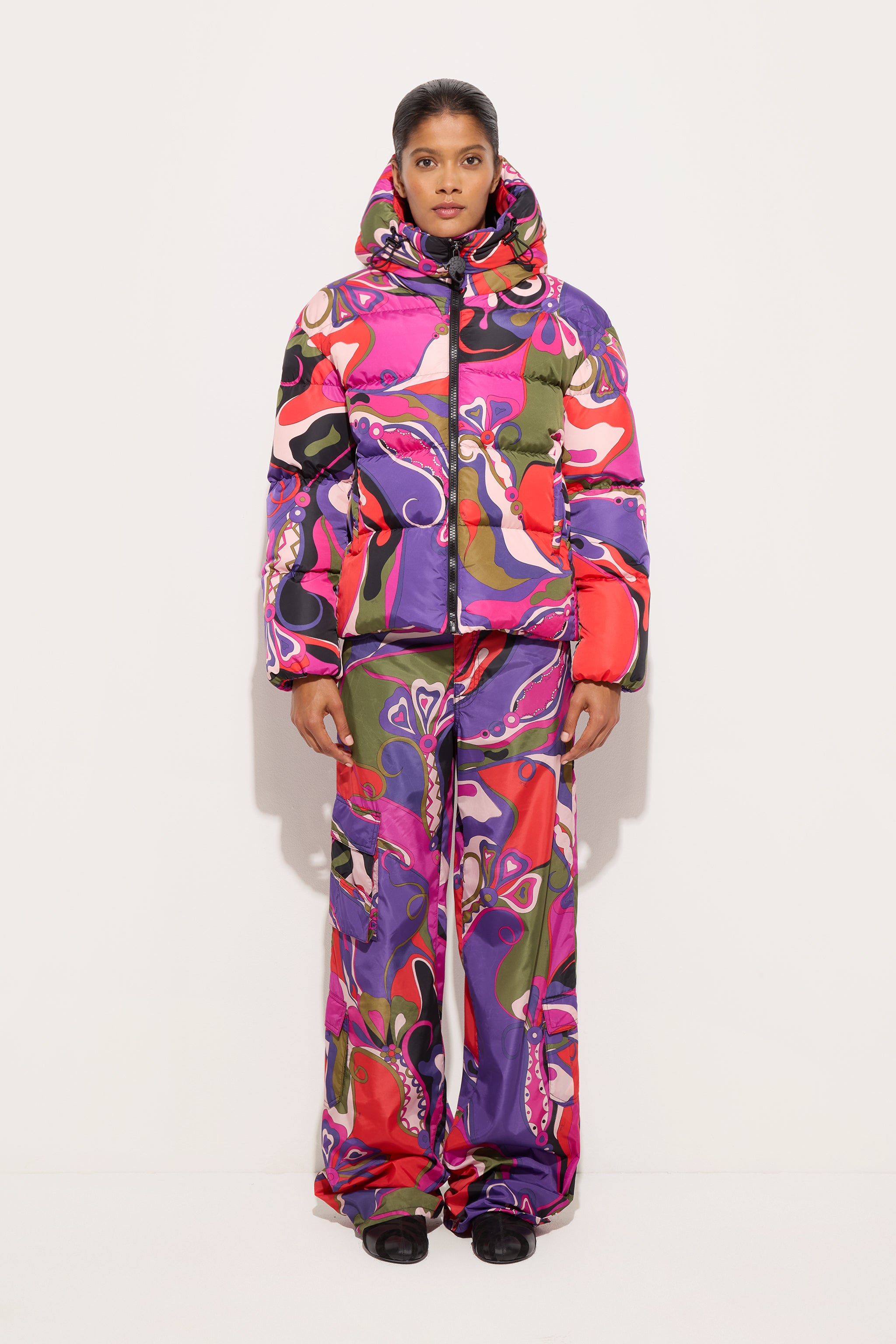 Orchidee Print Down Jacket – PUCCI Online Store