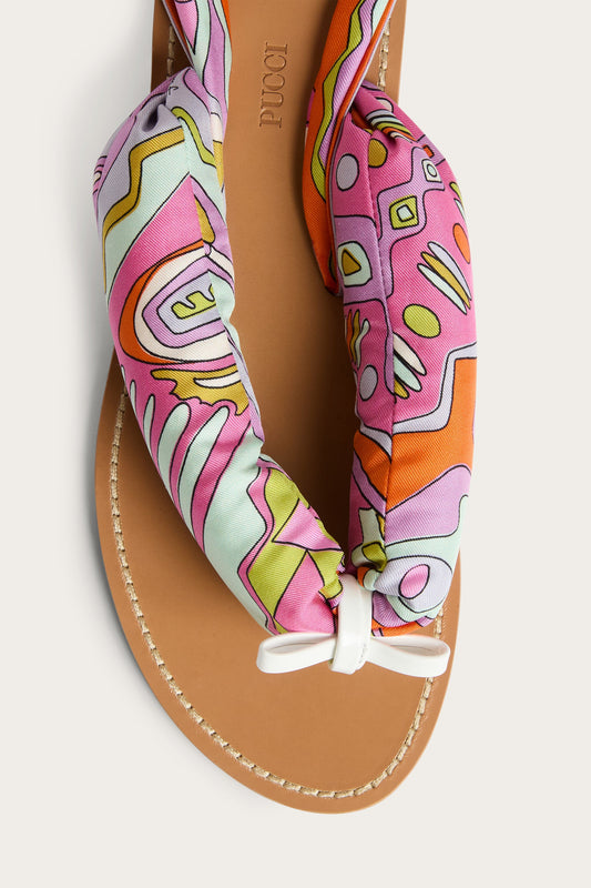 Multicolor Scarf Sandals