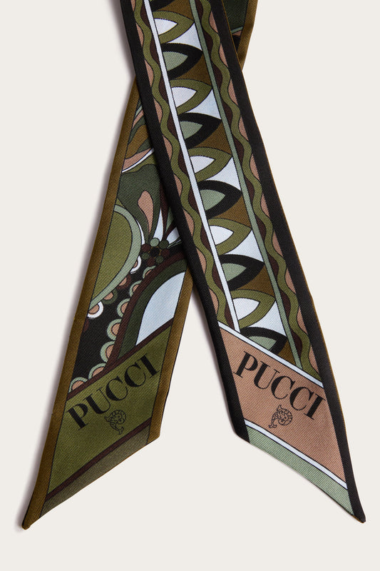 Mixed Print Silk Twill Scarf