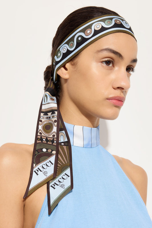 Mixed Print Silk Twill Scarf