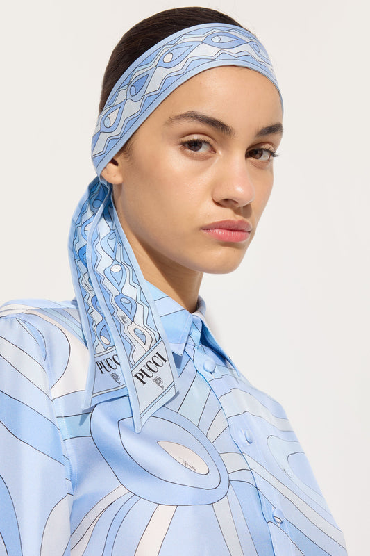 Mixed Print Silk Twill Scarf