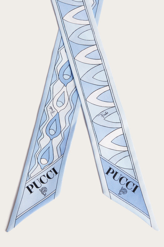 Mixed Print Silk Twill Scarf