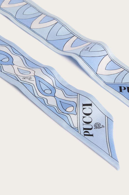 Mixed Print Silk Twill Scarf