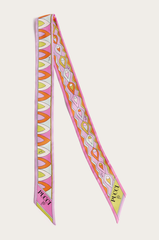 Mixed Print Silk Twill Scarf