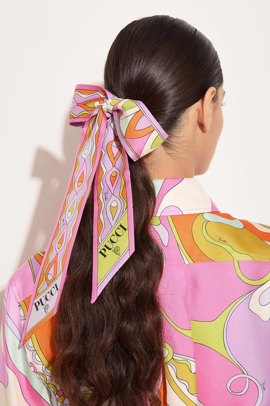 Mixed Print Silk Twill Scarf