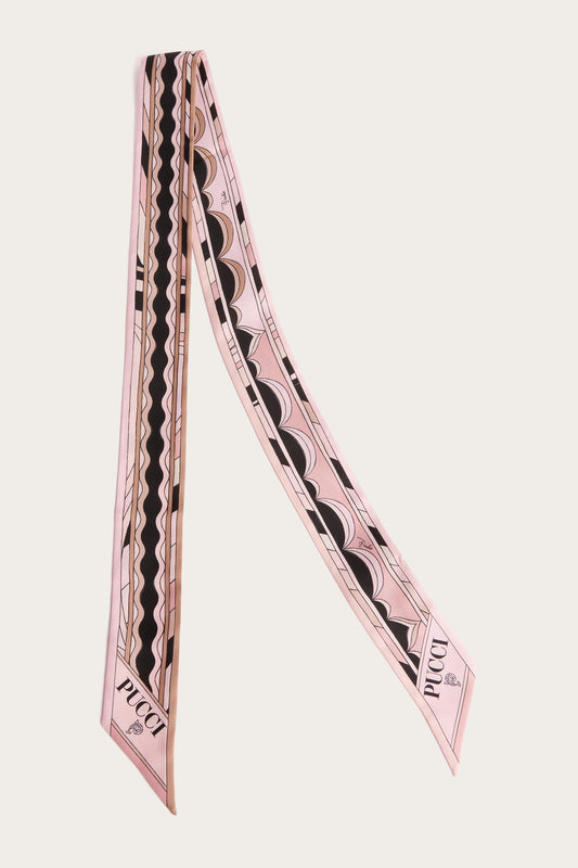 Mixed Print Silk Twill Scarf