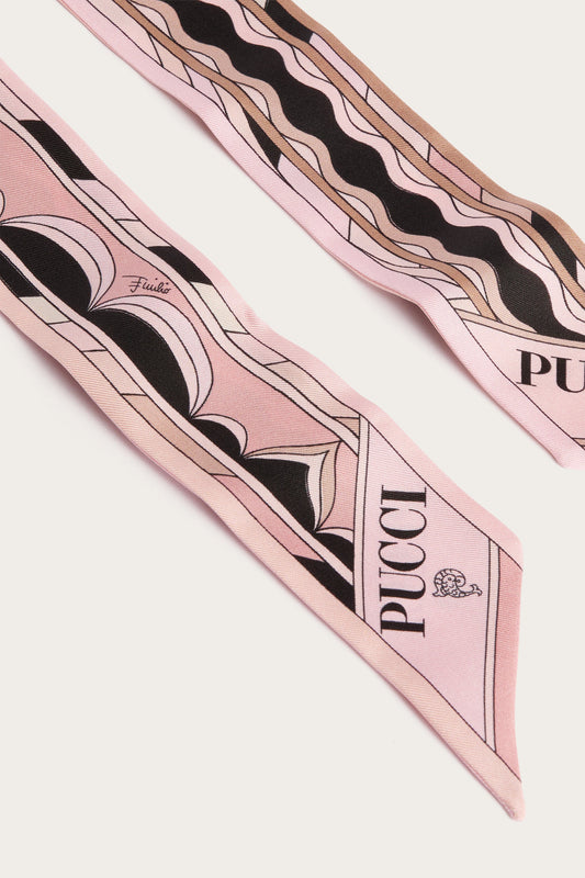 Mixed Print Silk Twill Scarf