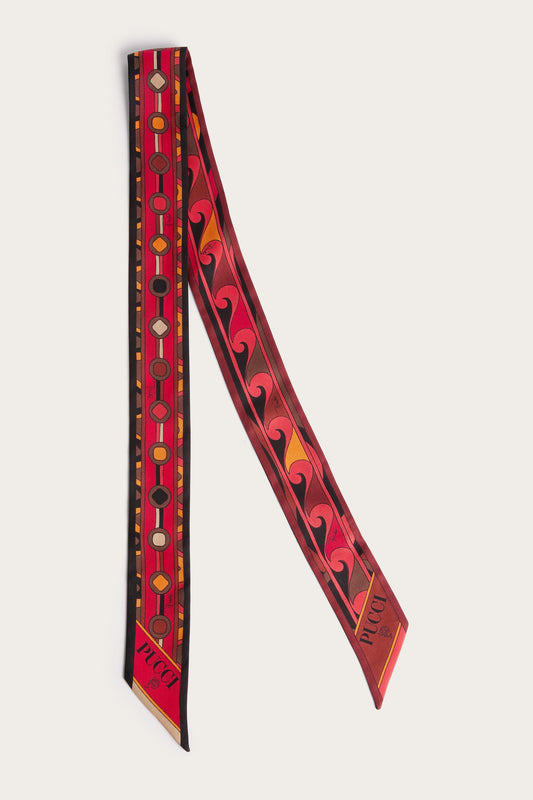 Foulard in Seta con Mix di Stampe