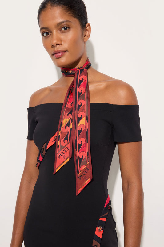 Foulard in Seta con Mix di Stampe