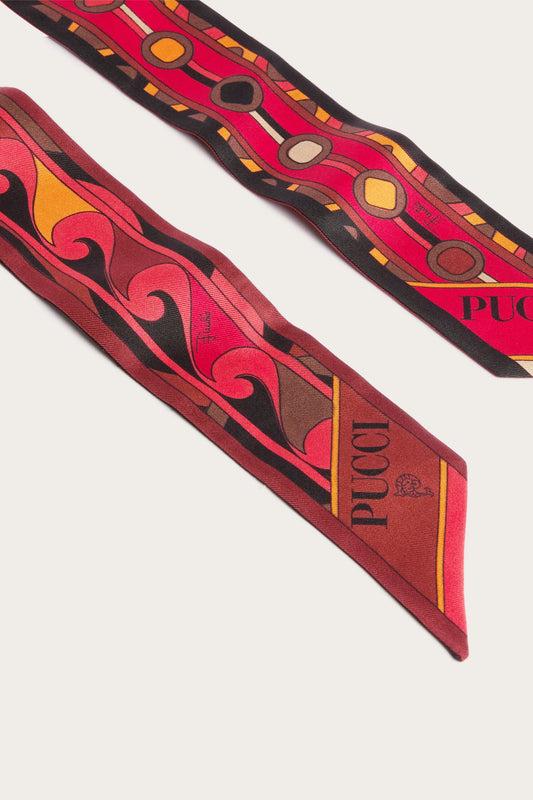 Foulard in Seta con Mix di Stampe