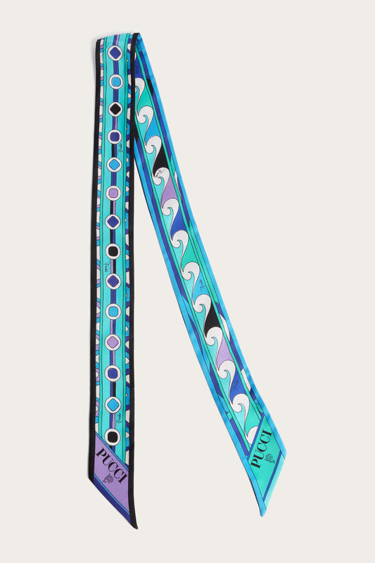 Mixed Print Silk Twill Scarf