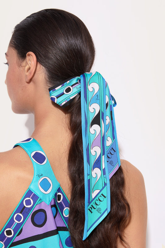 Mixed Print Silk Twill Scarf