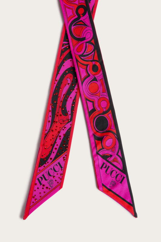 Foulard in Seta con Strass