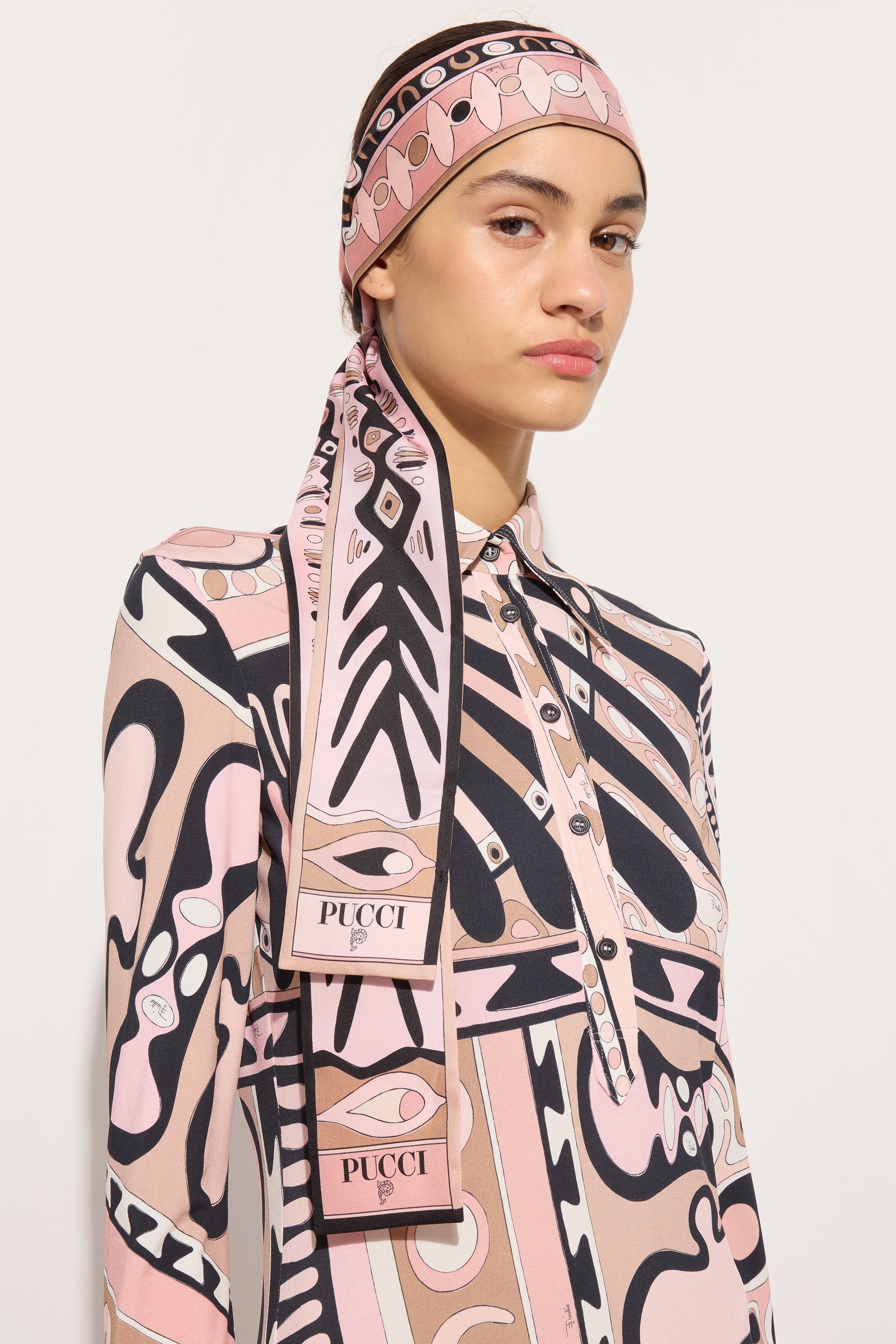 Angoli and Soleil Print Silk Twill Scarf – PUCCI Online Store
