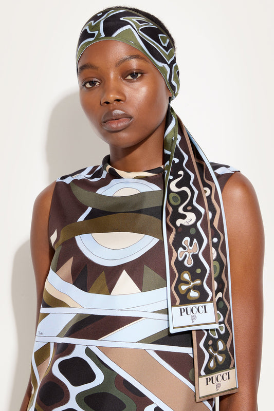 Angoli and Labirinto Print Silk Twill Scarf