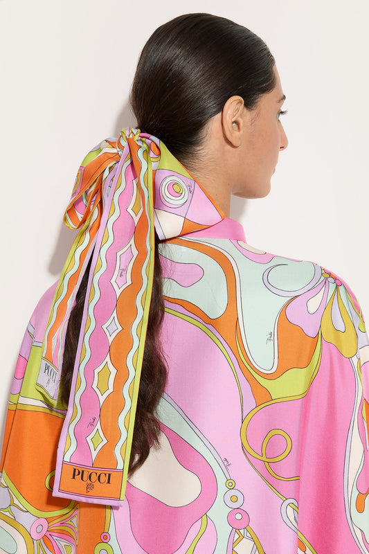 Occhi Mixed Print Silk Twill Scarf