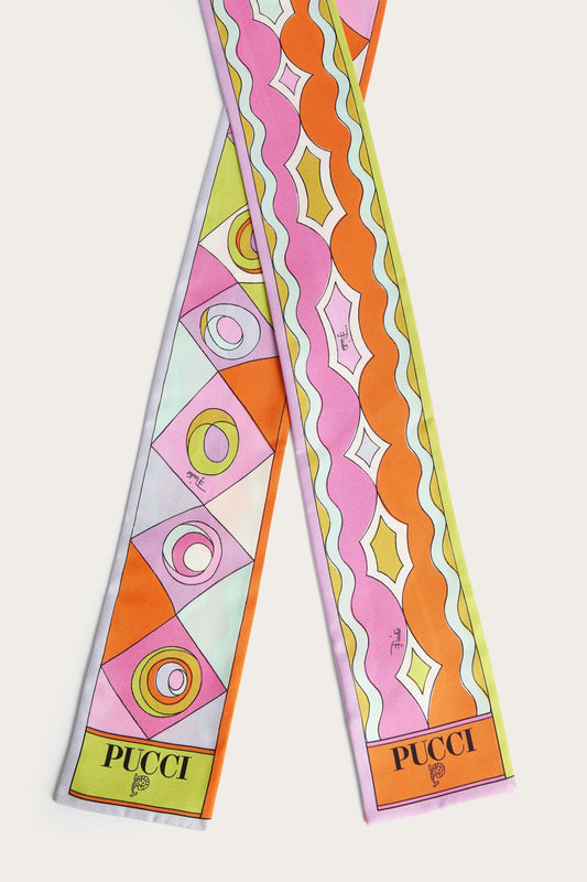 Occhi Mixed Print Silk Twill Scarf